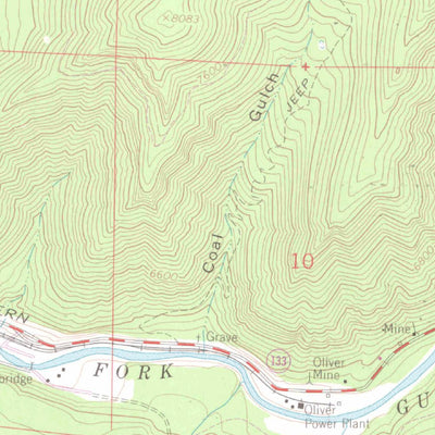 United States Geological Survey Somerset, CO (1964, 24000-Scale) digital map
