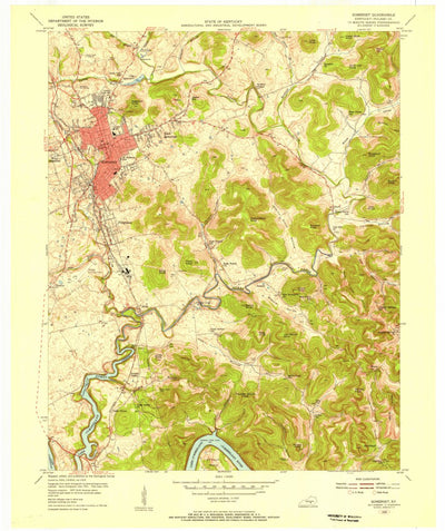 United States Geological Survey Somerset, KY (1954, 24000-Scale) digital map