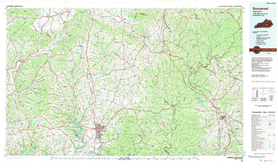United States Geological Survey Somerset, KY (1982, 100000-Scale) digital map