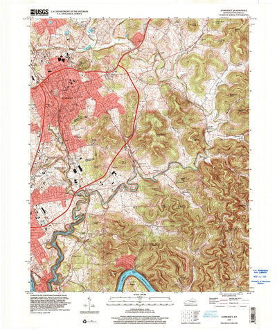 United States Geological Survey Somerset, KY (1997, 24000-Scale) digital map