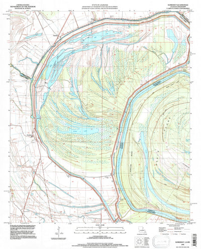 United States Geological Survey Somerset, LA-MS (1994, 24000-Scale) digital map