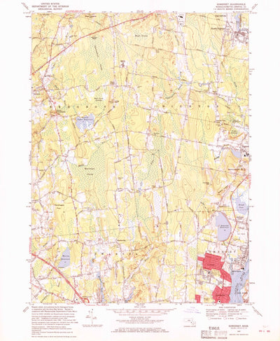 United States Geological Survey Somerset, MA (1967, 24000-Scale) digital map