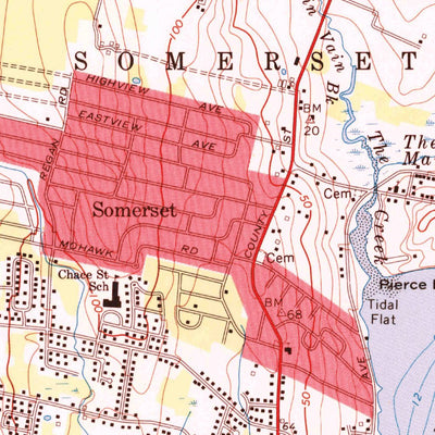 United States Geological Survey Somerset, MA (1967, 24000-Scale) digital map