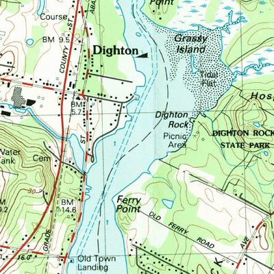 United States Geological Survey Somerset, MA (1985, 25000-Scale) digital map