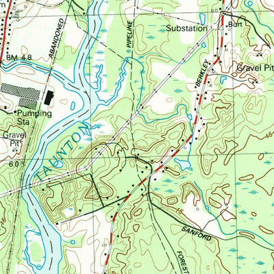 United States Geological Survey Somerset, MA (1985, 25000-Scale) digital map