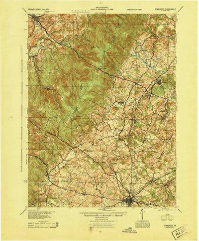 United States Geological Survey Somerset, PA (1944, 62500-Scale) digital map