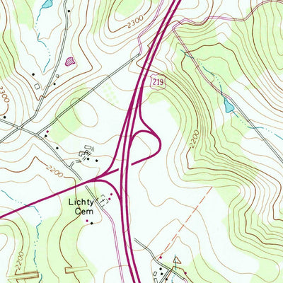 United States Geological Survey Somerset, PA (1967, 24000-Scale) digital map