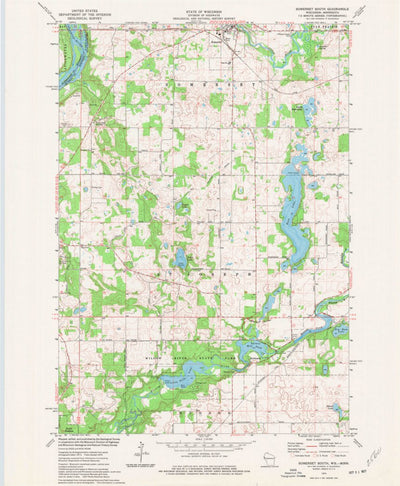 United States Geological Survey Somerset South, WI-MN (1974, 24000-Scale) digital map