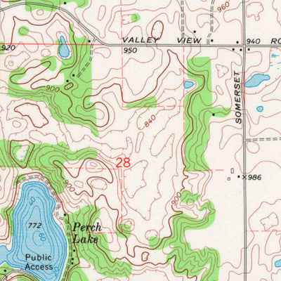 United States Geological Survey Somerset South, WI-MN (1974, 24000-Scale) digital map
