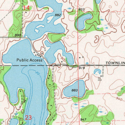 United States Geological Survey Somerset South, WI-MN (1974, 24000-Scale) digital map