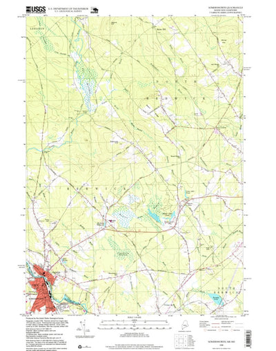 United States Geological Survey Somersworth, NH-ME (1998, 24000-Scale) digital map