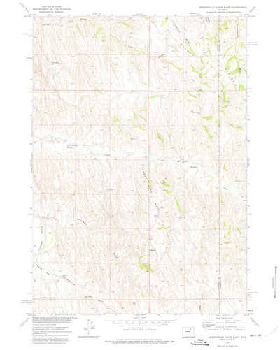 United States Geological Survey Somerville Flats East, WY (1972, 24000-Scale) digital map