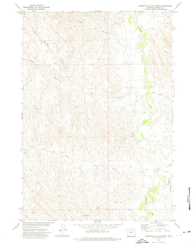 United States Geological Survey Somerville Flats West, WY (1972, 24000-Scale) digital map