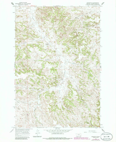 United States Geological Survey Sonnette, MT (1966, 24000-Scale) digital map