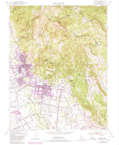 United States Geological Survey Sonoma, CA (1951, 24000-Scale) digital map