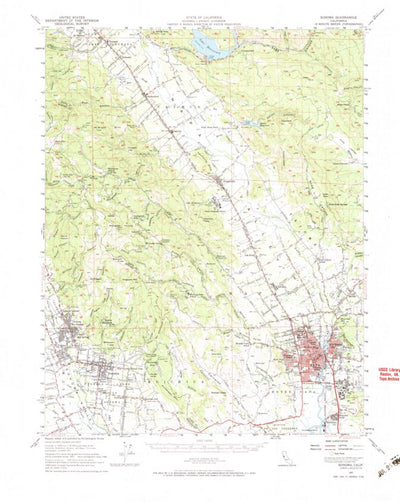 United States Geological Survey Sonoma, CA (1951, 62500-Scale) digital map