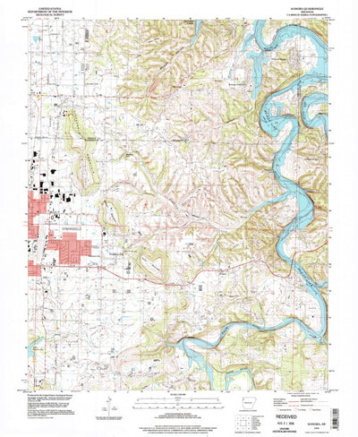 United States Geological Survey Sonora, AR (1994, 24000-Scale) digital map