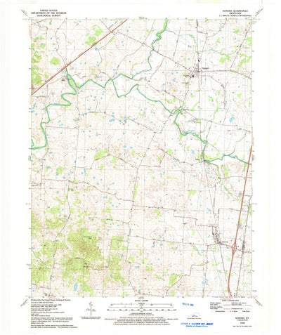 United States Geological Survey Sonora, KY (1992, 24000-Scale) digital map