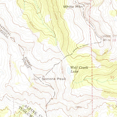 United States Geological Survey Sonora Pass, CA (1956, 62500-Scale) digital map