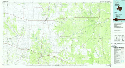 United States Geological Survey Sonora, TX (1985, 100000-Scale) digital map