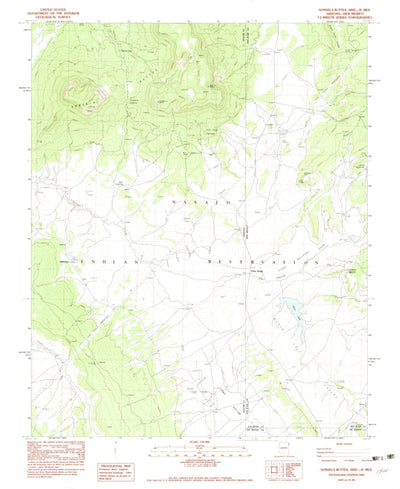 United States Geological Survey Sonsela Buttes, AZ-NM (1983, 24000-Scale) digital map