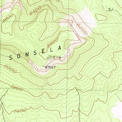 United States Geological Survey Sonsela Buttes, AZ-NM (1983, 24000-Scale) digital map