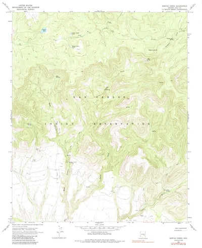 United States Geological Survey Sontag Creek, AZ (1966, 24000-Scale) digital map