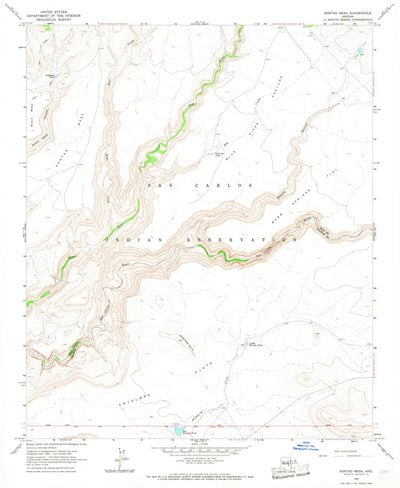 United States Geological Survey Sontag Mesa, AZ (1965, 24000-Scale) digital map