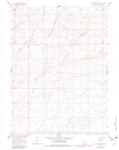 United States Geological Survey Sooner Reservoir, WY (1960, 24000-Scale) digital map