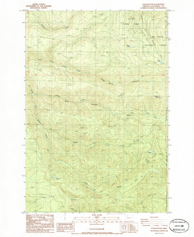 United States Geological Survey Soosap Peak, OR (1986, 24000-Scale) digital map