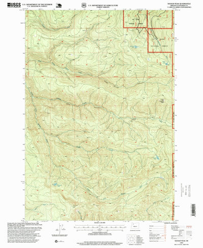 United States Geological Survey Soosap Peak, OR (1997, 24000-Scale) digital map