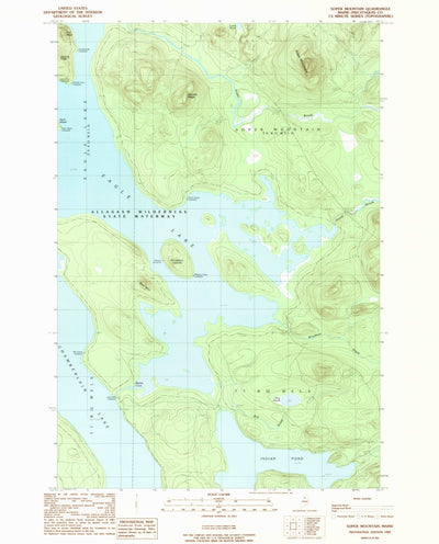 United States Geological Survey Soper Mountain, ME (1989, 24000-Scale) digital map