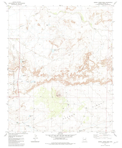 United States Geological Survey Sorrel Horse Mesa, AZ (1982, 24000-Scale) digital map