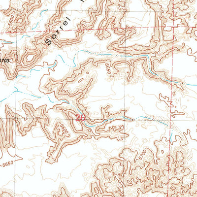 United States Geological Survey Sorrel Horse Mesa, AZ (1982, 24000-Scale) digital map