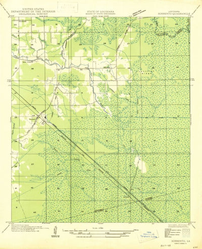 United States Geological Survey Sorrento, LA (1947, 31680-Scale) digital map