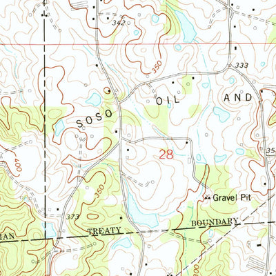 United States Geological Survey Soso, MS (1974, 24000-Scale) digital map