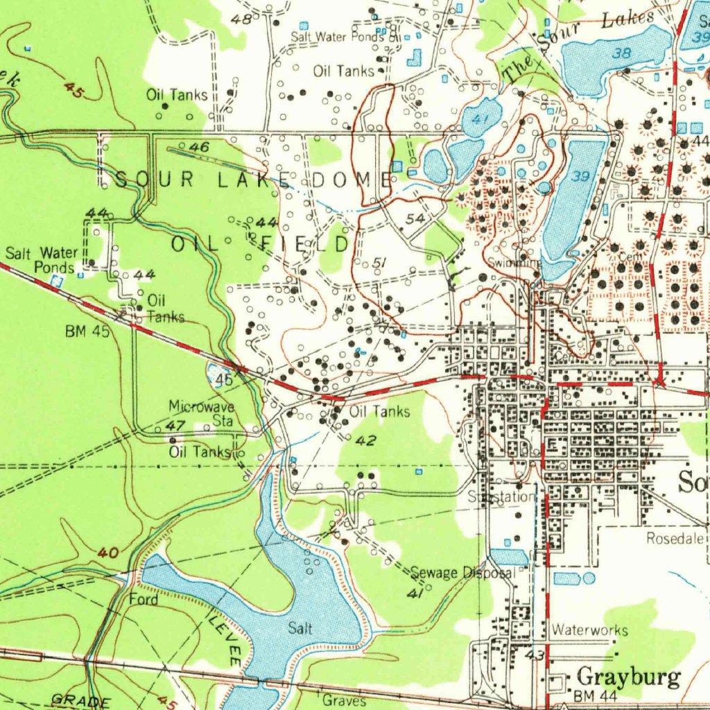 Sour Lake, TX (1955, 62500Scale) Map by United States Geological