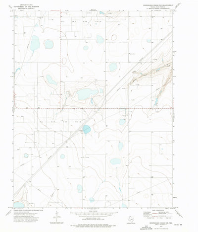 United States Geological Survey Sourdough Creek NW, TX (1973, 24000-Scale) digital map