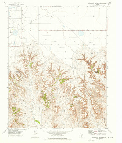 United States Geological Survey Sourdough Creek SW, TX (1973, 24000-Scale) digital map