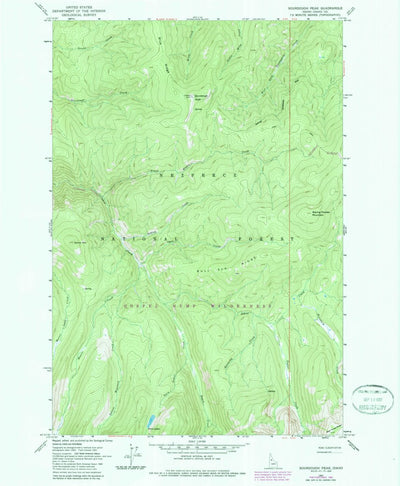 United States Geological Survey Sourdough Peak, ID (1963, 24000-Scale) digital map