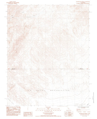 United States Geological Survey Sourdough Spring, CA (1984, 24000-Scale) digital map