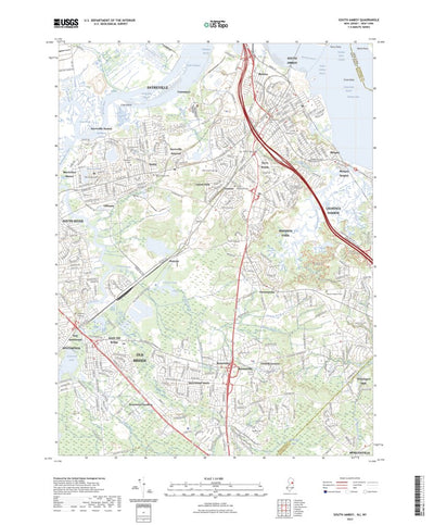 United States Geological Survey South Amboy, NJ (2023, 24000-Scale) digital map