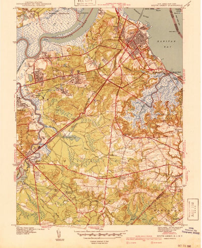 United States Geological Survey South Amboy, NJ-NY (1941, 31680-Scale) digital map