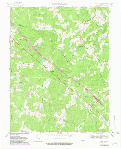 United States Geological Survey South Anna, VA (1968, 24000-Scale) digital map