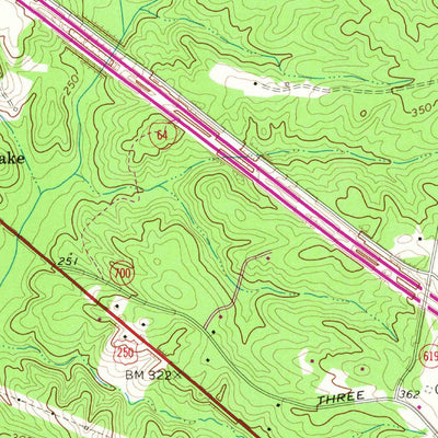 United States Geological Survey South Anna, VA (1968, 24000-Scale) digital map