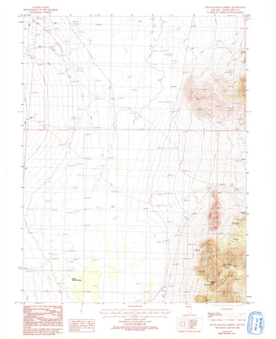 United States Geological Survey South Bastian Spring, NV (1986, 24000-Scale) digital map