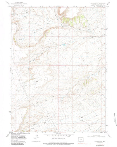 United States Geological Survey South Baxter, WY (1968, 24000-Scale) digital map