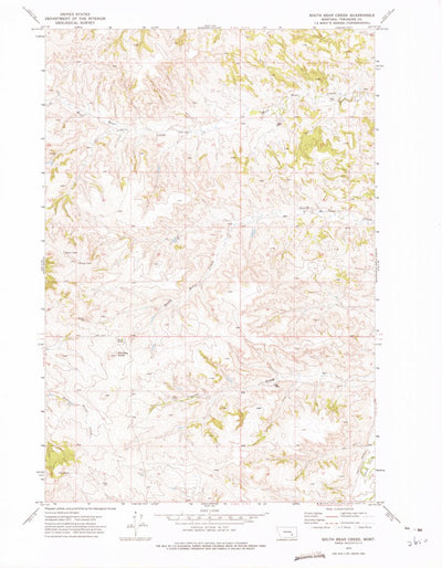 United States Geological Survey South Bear Creek, MT (1972, 24000-Scale) digital map