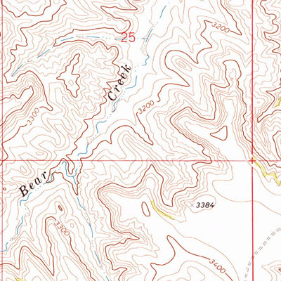 United States Geological Survey South Bear Creek, MT (1972, 24000-Scale) digital map