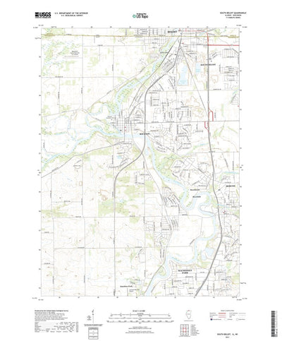 United States Geological Survey South Beloit, IL (2021, 24000-Scale) digital map